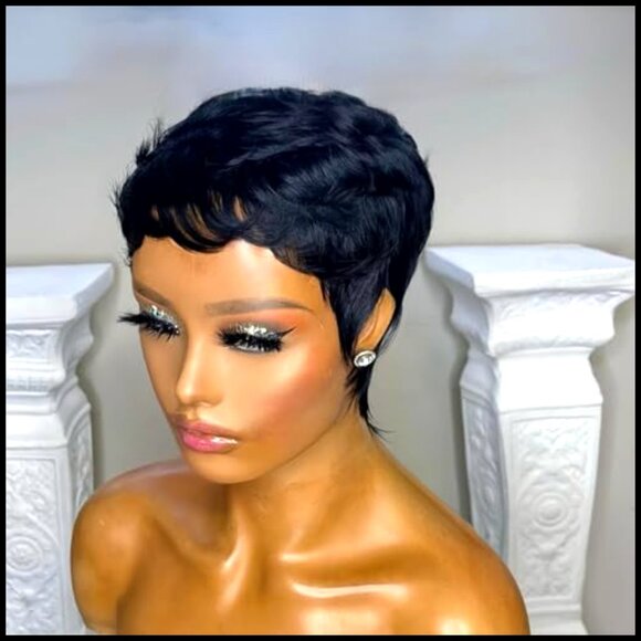 Human Hair Pixie Cut Wig Glueless Wear and Go Layered Bangs Natural Looking main image 6